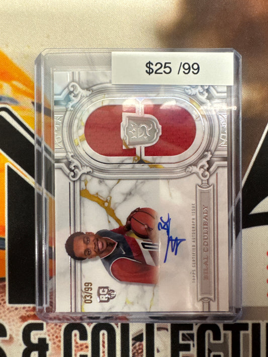 2024 Topps Royalty Basketball Bilal Coulibaly Regalia Relic Signatures Rookie Refractor /99