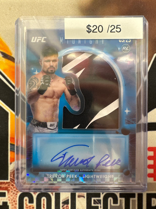 2025 Topps Midnight UFC Trevor Peek Rookie Relic Autograph /25