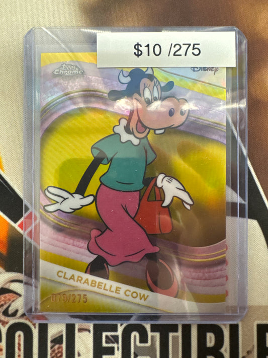 2025 Topps Chrome Disney Clarabelle Cow Yellow Refractor /275