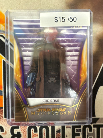 2025 Topps Star Wars Masterwork Cad Bane Purple Refractor /50