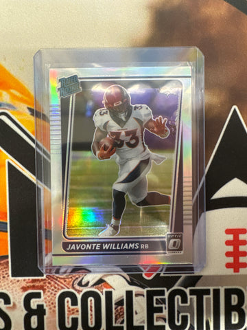 2021 Panini Donruss Optic NFL Javonte Williams Rated Rookie Holo