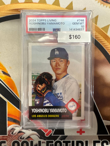 2024 Topps Living MLB Yoshinobu Yamamoto Rookie PSA 10