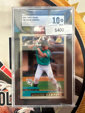 2000 Topps Traded Miguel Cabrera Rookie SGC 10