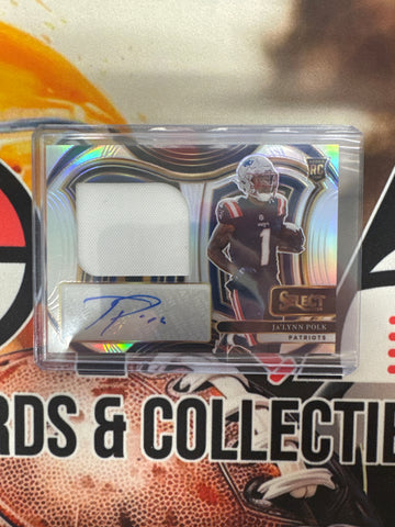 2024 Panini Select NFL Ja’Lynn Polk Rookie Patch Autograph Silver /99