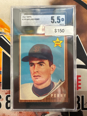 1962 Topps MLB Gaylord Perry 1962 Rookie SGC 5.5