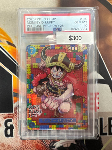 2025 One Piece Japanese Monkey.D.Luffy PCC One Piece Day 2025 PSA 10