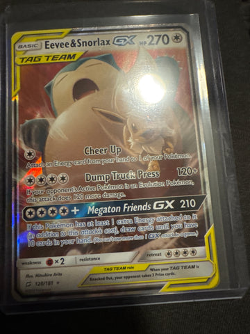Pokemon Eevee & Snorlax GX 120/181 Team Up DM