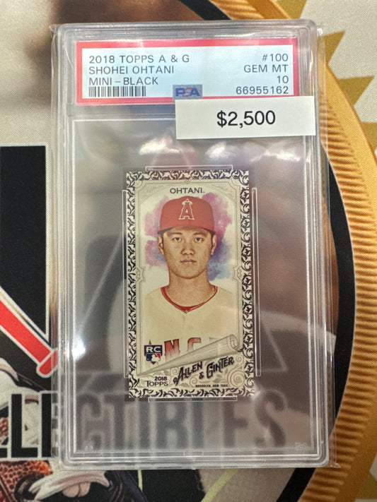 2018 Topps Allen & Ginter MLB Shohei Ohtani Mini Black PSA 10