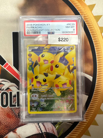 2016 Pokémon Pikachu Generations Radiant Collection Full Art PSA 8