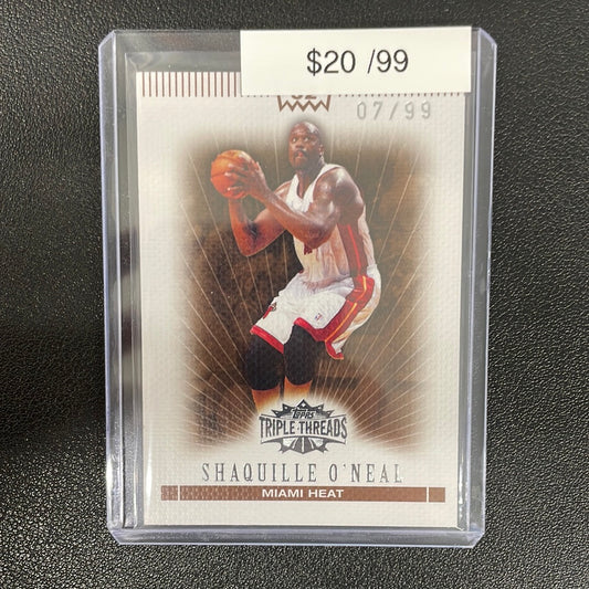 2008 NBA Shaquille O’Neal Topps Triple Threads /99