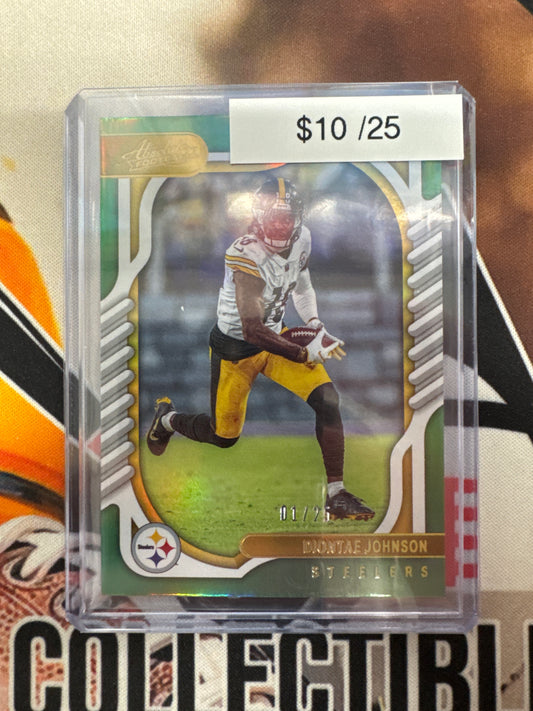 2022 Panini Absolute NFL Diontae Johnson Green Refractor /25