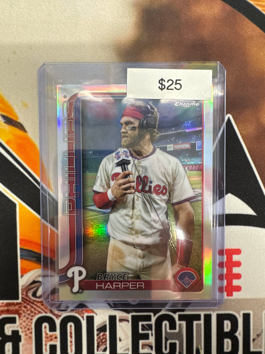 2025 Topps Chrome MLB Bryce Harper Image Variation Refractor
