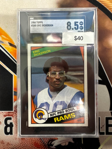 1984 Topps NFL Eric Dickerson NFL Pro Bowl SGC 8.5