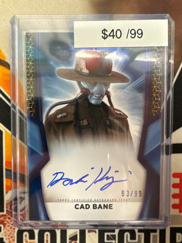 2025 Topps Star Wars Masterwork Dorian Kingi As Cad Bane Blue Refractor Autograph /99