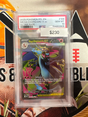 Pokemon Mega Charizard ex 109/094 Phantasmal Flames Ultra Rare PSA 10
