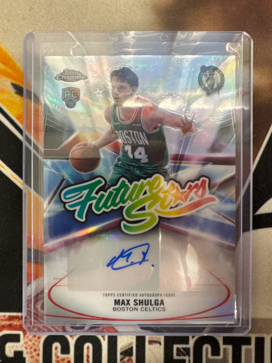 2026 Topps Chrome NBA Update Max Shulga Rookie Future Stars Autograph Refractor