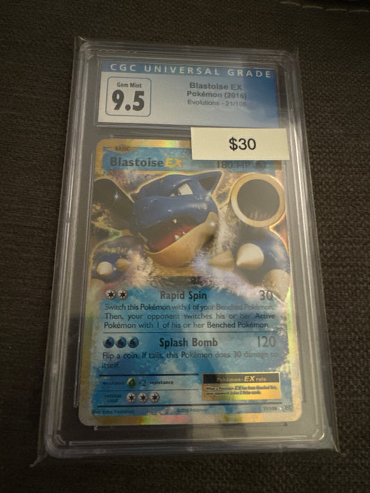 Pokemon Blastoise EX 21/108 CGC 9.5