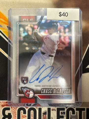 2026 Topps Chrome MLB Chase DeLauter Rookie On-Card Autograph