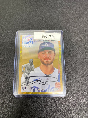 2023 MLB Topps Chrome Platinum Michael Busch Gold Wave Rookie /50