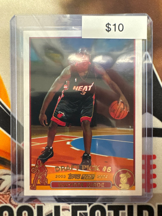 2003-04 Topps Basketball Dwyane Wade Draft Pick #5 Dribbling