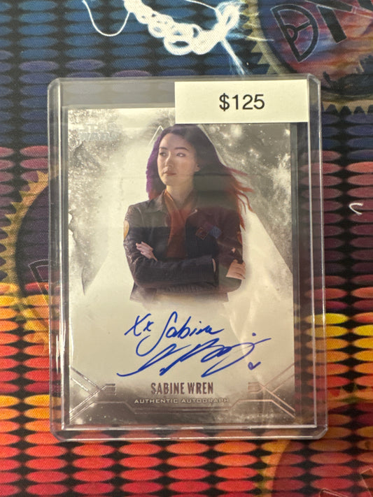 Topps Star Wars Natasha Liu Bordizzo As Sabine Wren Autograph