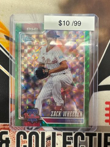 2026 Topps Chrome MLB Zack Wheeler Green Geometric Refractor /99