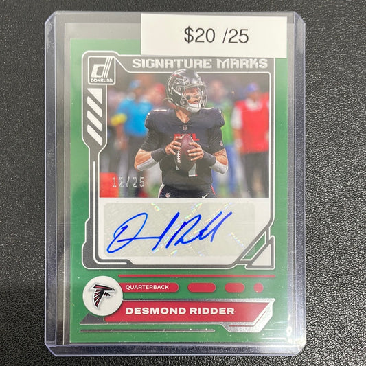 2023 Donruss Signature Marks Desmond Ridder Auto /25