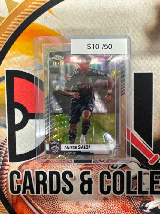 2025-26 Topps Chrome Mania MLS Anisse Saidi Rookie Gold Wave Refractor /50