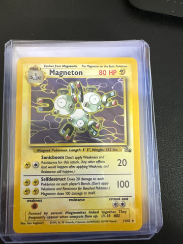 Pokémon Magneton holo Fossil 11/62