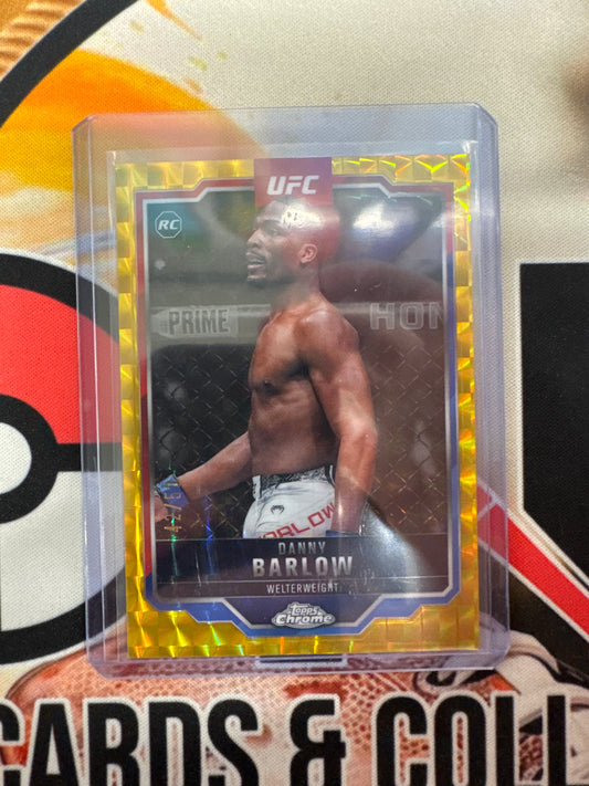 2025 Topps Chrome UFC Danny Barlow Rookie Gold Geometric Refractor /50