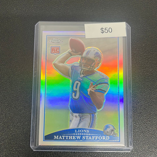 2009 NFL Topps Chrome Matthew Stafford Refractor Rookie