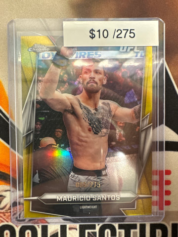2026 Topps Chrome UFC Mauricio Santos Yellow Refractor /275