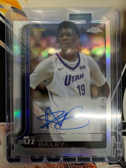 2025-26 Topps Chrome Basketball Ace Bailey Rookie Auto