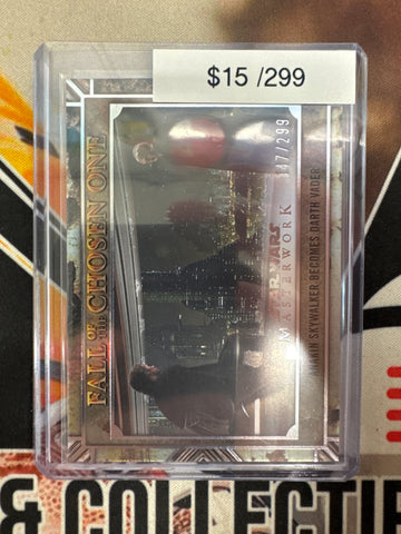 2025 Topps Star Wars Masterwork Fall Of The Chosen One Anakin Skywalker Becomes Darth Vader Refractor /299