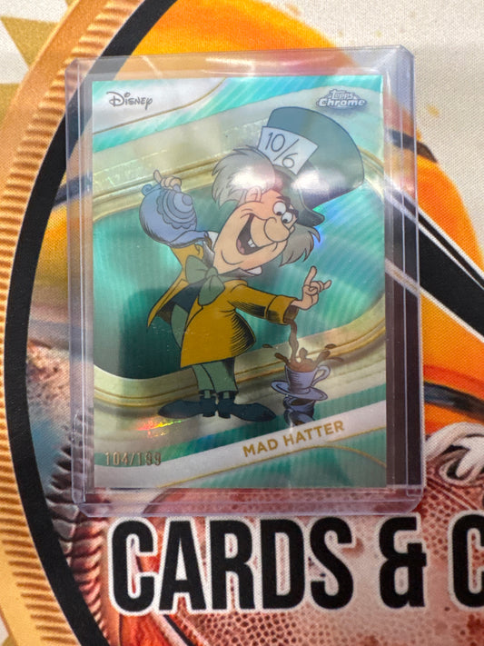 2025 Topps Chrome Disney Mad Hatter Aqua Refractor /199