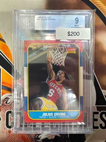 1986-87 Fleer Basketball Julius Erving BGS 9