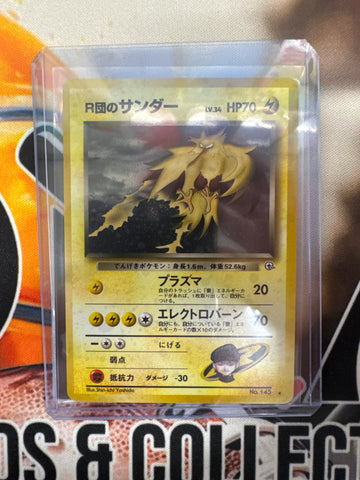 Pokémon Japanese Rocket’s Zapdos Holo Challenge From The Darkness No.145
