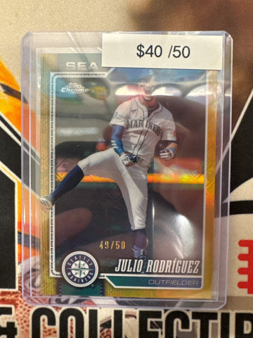 2026 Topps Chrome MLB Logofractor Julio Rodriguez Gold Refractor /50