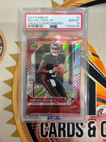 2024 Panini Donruss NFL Michael Penix Jr. The Elite Series Rookies PSA 10