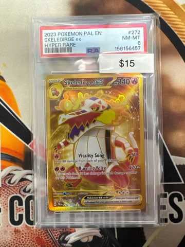 2023 Pokemon Paldea Evolved Skeledirge EX 272/193 Hyper Rare PSA 8