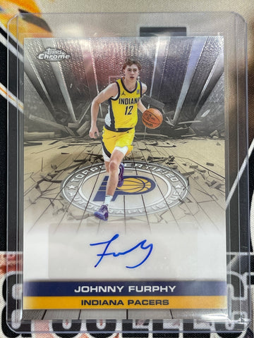 2025-26 Topps Chrome Basketball Johnny Furphy Auto