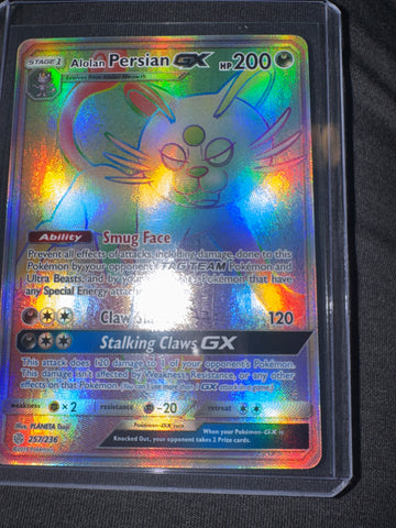 Pokemon Alolan Persian GX 257/236 Cosmic Eclipse