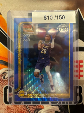 2026 Topps Chrome NBA Update Rui Hachimura Blue Wave Refractor /150