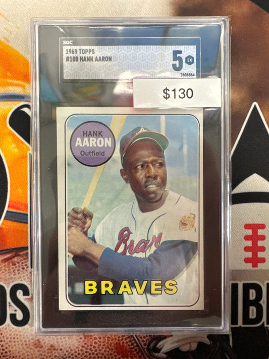 1969 Topps MLB Hank Aaron SGC 5