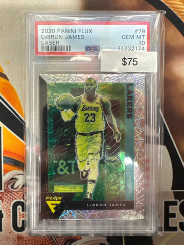 2020 Panini Flux Basketball LeBron James Laser Prizm PSA 10