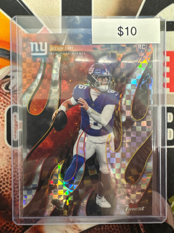 2025 Topps Finest NFL Jaxson Dart Torchers Rookie Insert XFractor