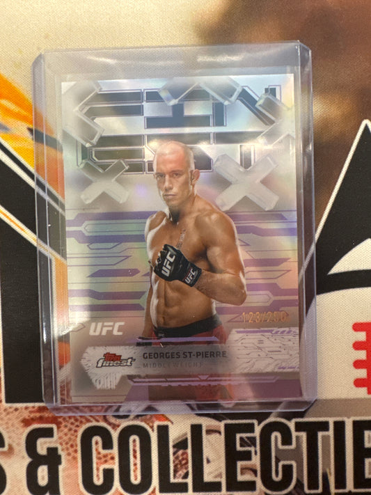 2025 Topps Finest UFC Georges St-Pierre Finest Common Purple Refractor /250
