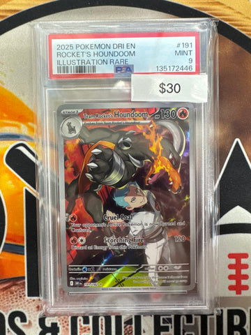 Pokemon Team Rocket’s Houndoom 191/182 Destined Rivals PSA 9