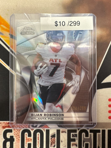 2025 Topps Chrome Black NFL Bijan Robinson Refractor /299