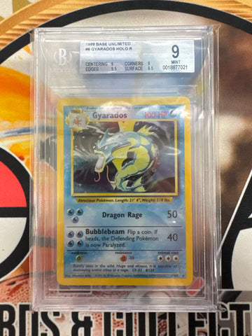 1999 Pokemon Base Set Gyarados Holo 6/102 BGS 9